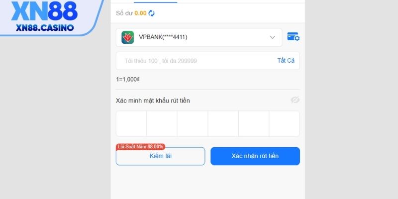 Hoàn tất cách rút tiền XN88 không lỗi