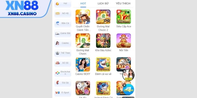 Khám phá danh mục Game của nhà cái XN88