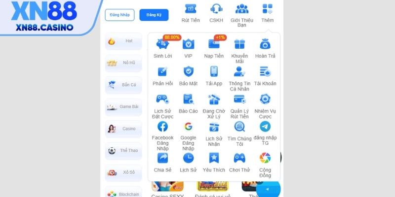 Tính năng nổi bật trong mục hướng dẫn người mới