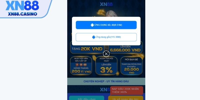 Tải app XN88 trên Android