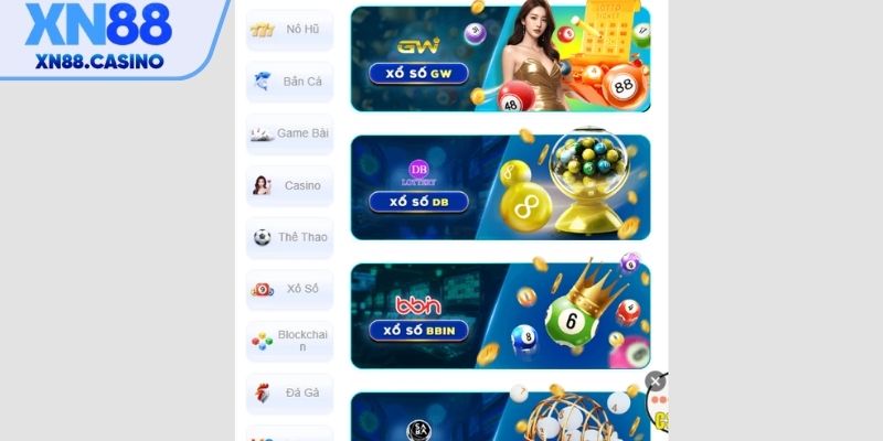 Không gian giải trí tại sảnh Xổ Số nhà cái XN88